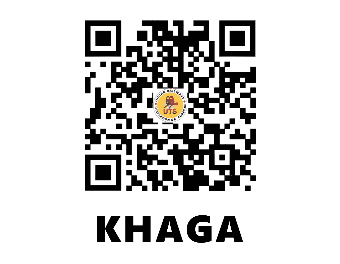 UTS QR Code for KHAGA - KGA - NC (UTTAR PRADESH)